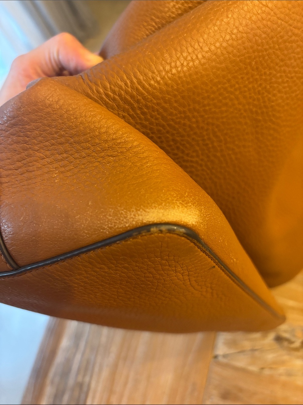 Tory Burch Cognac Braided-Handle Leather Shoulder Bag with Tassel - Picture 10 of 13